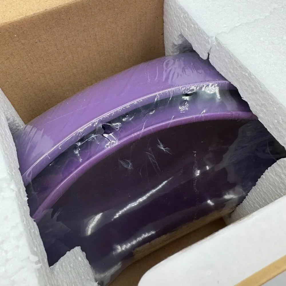Sollazzo Ceramic Bakeware Two-Piece Set Large 2qt & Small 1.25qt Purple NEW/SEAL